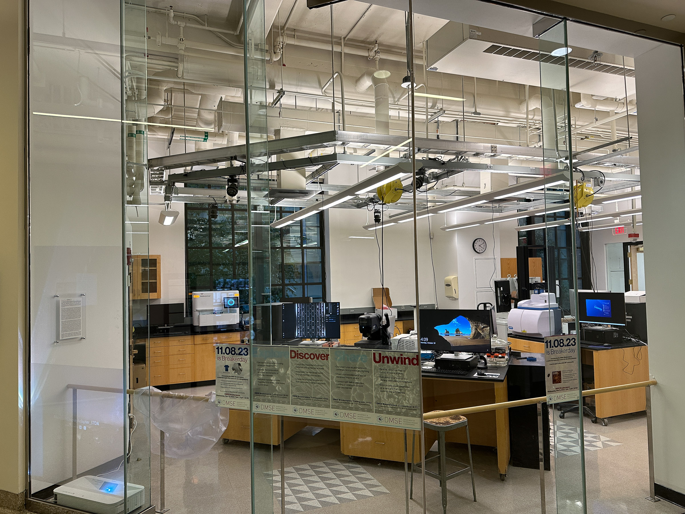 Breakerspace lab with characterization instruments.