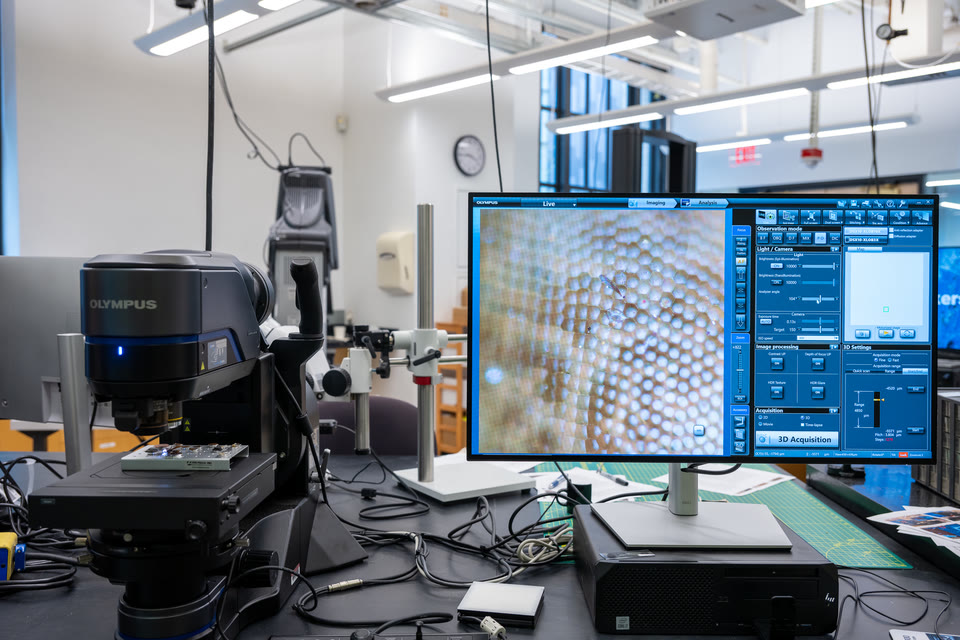 Olympus DSX-1000 digital optical microscope.