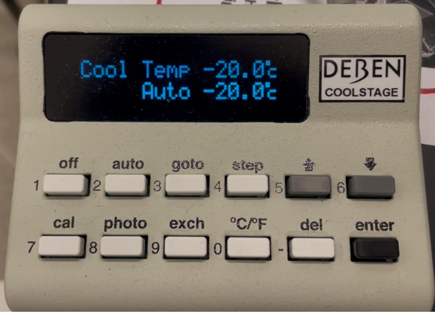 Cold-stage controller reaching minus 20 C.